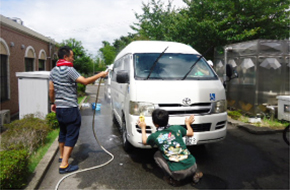 福祉車両の洗車