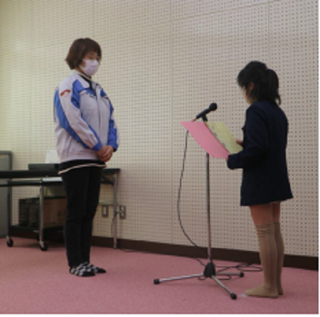 児童からの感謝の言葉